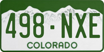 CO license plate 498NXE
