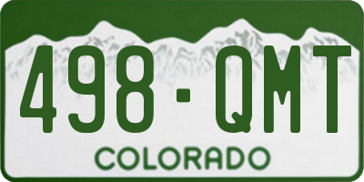 CO license plate 498QMT