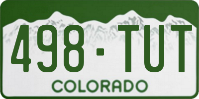 CO license plate 498TUT