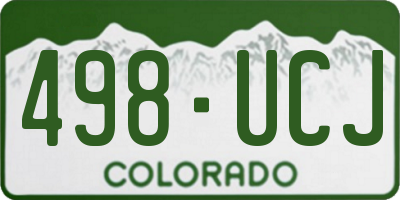 CO license plate 498UCJ