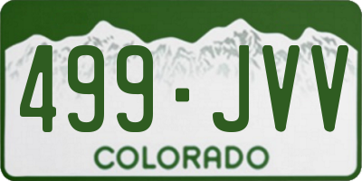 CO license plate 499JVV