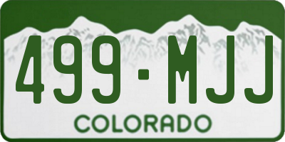 CO license plate 499MJJ