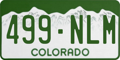 CO license plate 499NLM