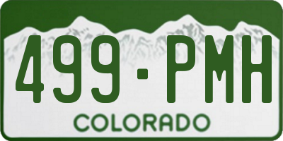 CO license plate 499PMH