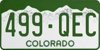 CO license plate 499QEC