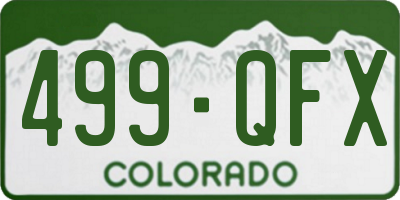 CO license plate 499QFX