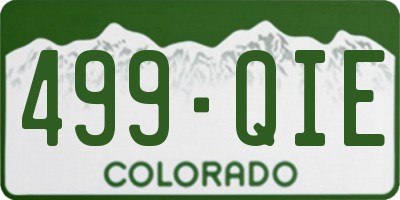 CO license plate 499QIE