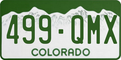 CO license plate 499QMX