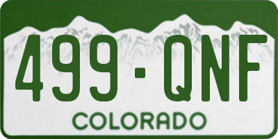 CO license plate 499QNF