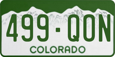 CO license plate 499QON