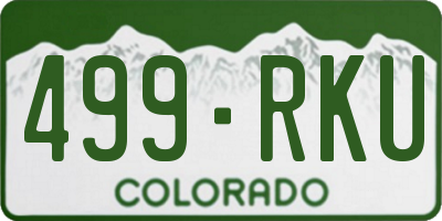CO license plate 499RKU