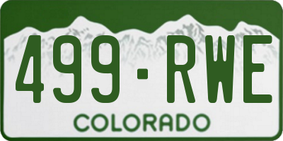 CO license plate 499RWE