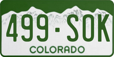 CO license plate 499SOK
