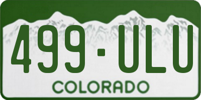 CO license plate 499ULU