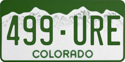 CO license plate 499URE