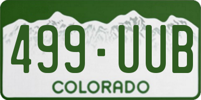 CO license plate 499UUB