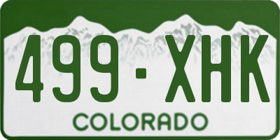 CO license plate 499XHK