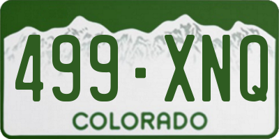 CO license plate 499XNQ