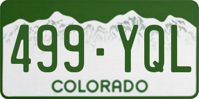 CO license plate 499YQL