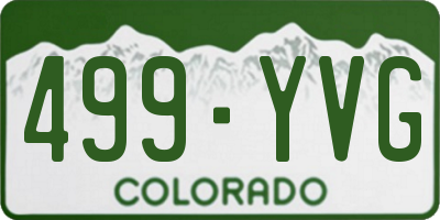 CO license plate 499YVG