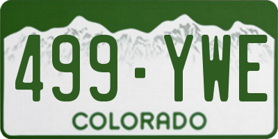 CO license plate 499YWE