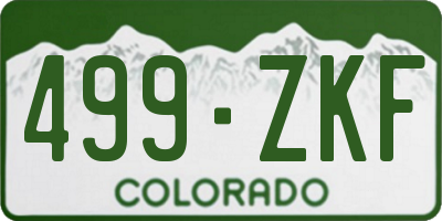 CO license plate 499ZKF