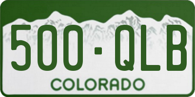 CO license plate 500QLB