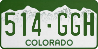 CO license plate 514GGH