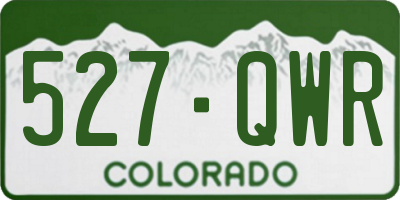 CO license plate 527QWR