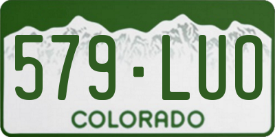 CO license plate 579LUO