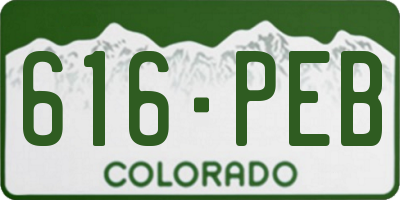 CO license plate 616PEB