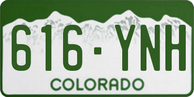 CO license plate 616YNH