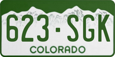 CO license plate 623SGK