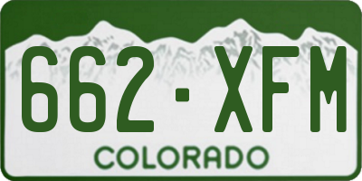 CO license plate 662XFM