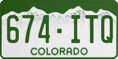 CO license plate 674ITQ