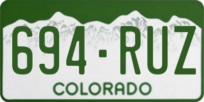 CO license plate 694RUZ