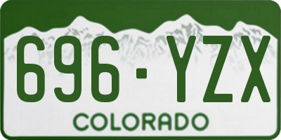 CO license plate 696YZX