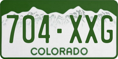 CO license plate 704XXG