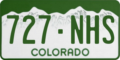 CO license plate 727NHS
