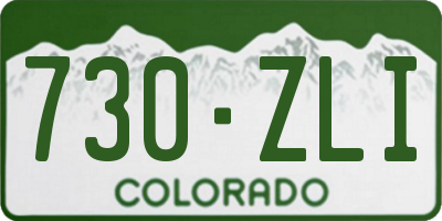 CO license plate 730ZLI