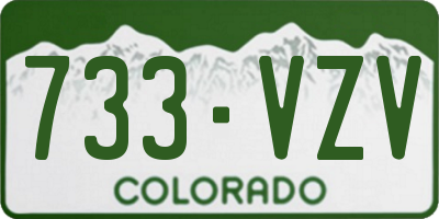 CO license plate 733VZV