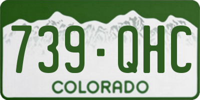 CO license plate 739QHC