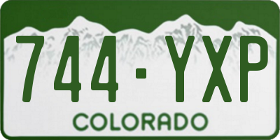 CO license plate 744YXP