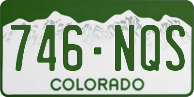 CO license plate 746NQS