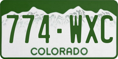 CO license plate 774WXC