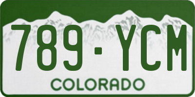 CO license plate 789YCM