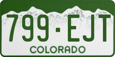 CO license plate 799EJT