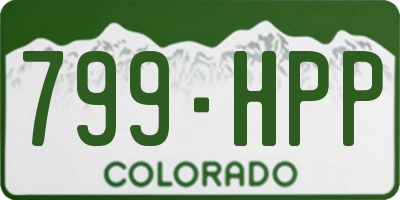 CO license plate 799HPP