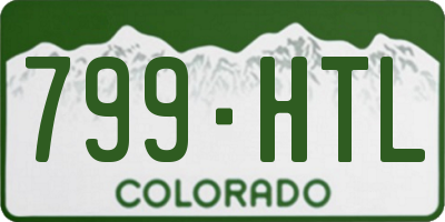 CO license plate 799HTL