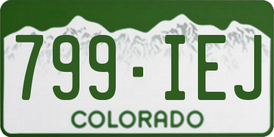 CO license plate 799IEJ